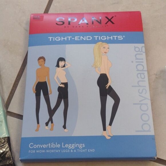 Lot of 3 Spanx Shaping Tights Convertible Charcoal Flipside Diamond Wishbone 2/B - Picture 8 of 10